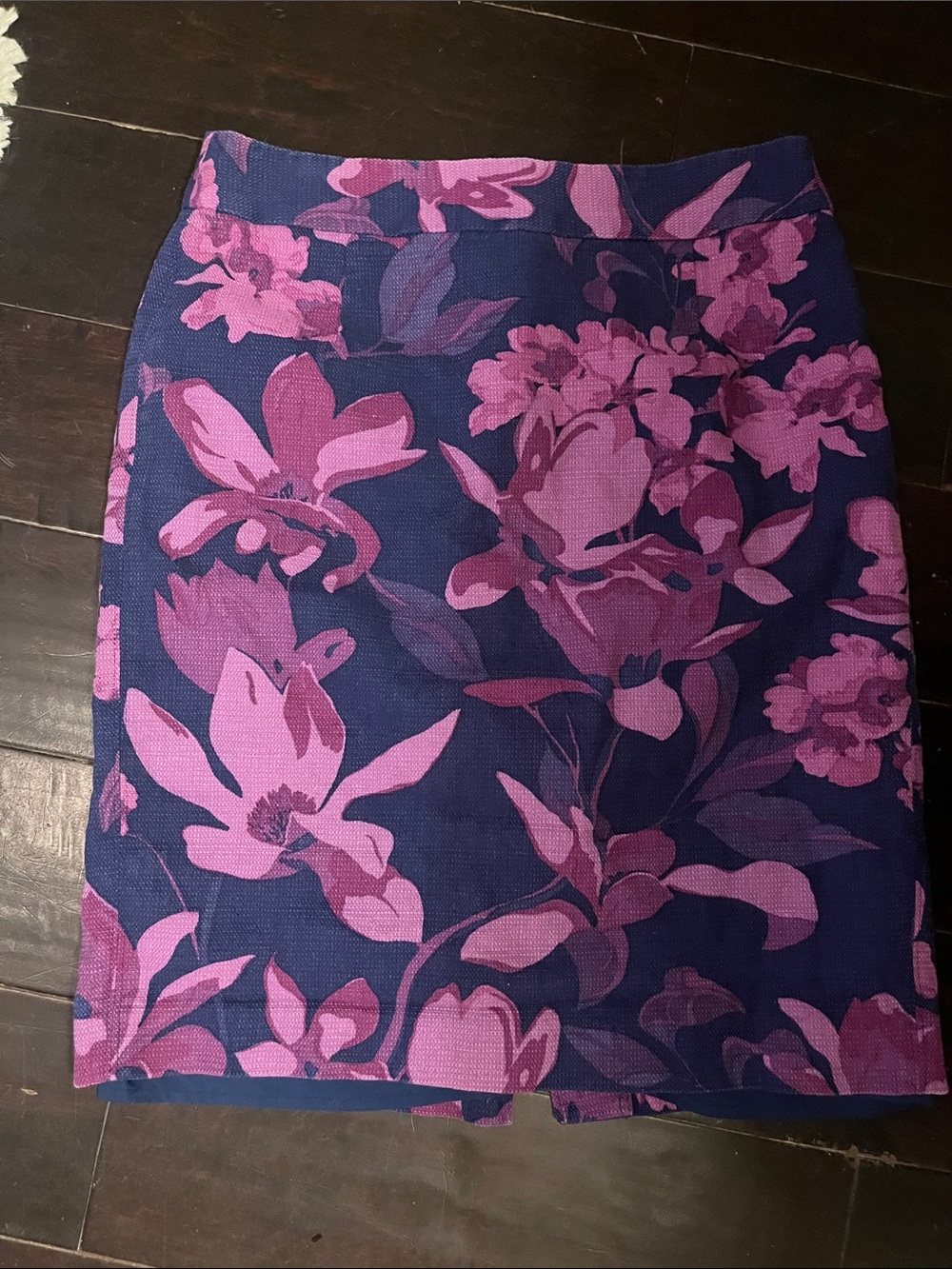 Floral Pencil Skirt in Purple and Pink